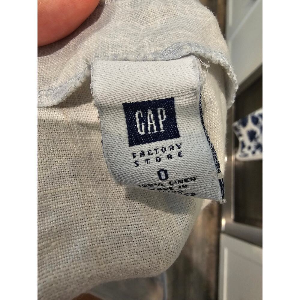Gap linen light blue and white skirt sz 0 - Picture 4 of 4